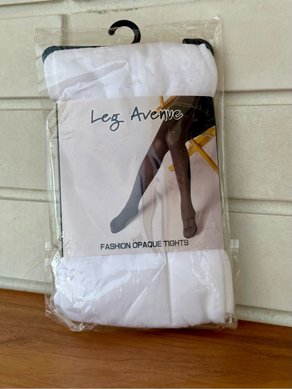 Leg Avenue Fashion Opaque Tights * White * NWT One Size